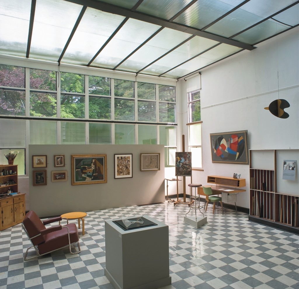George L.K. Morris Studio, at the home he shared with his wife, painter Suzy Frelinghuysen. Photograph by Geoffrey Gross, courtesy of Frelinghuysen Morris House and Studio, Lenox, Mass.